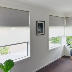 Motorised Double Roller Blinds | Caroline James, VIC (2)